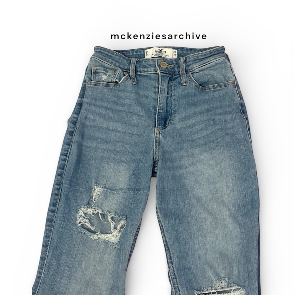 Hollister Light Blue Distressed Boyfriend Jeans